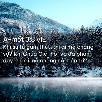 Picture 02 - A-mốt 3:8 VIE - Khi sư tử gầm thét, thì ai mà chẳng - Bible Verse Picture
