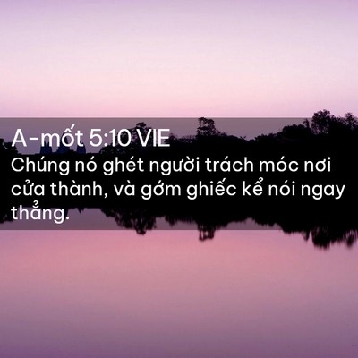Picture 02 - A-mốt 5:10 VIE - Chúng nó ghét người trách móc nơi cửa - Bible Verse Picture