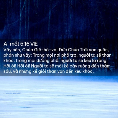 Picture 02 - A-mốt 5:16 VIE - Vậy nên, Chúa Giê-hô-va, Đức Chúa - Bible Verse Picture