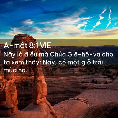 Picture 02 - A-mốt 8:1 VIE - Nầy là điều mà Chúa Giê-hô-va cho ta - Bible Verse Picture