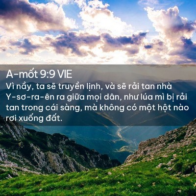 Picture 02 - A-mốt 9:9 VIE - Vì nầy, ta sẽ truyền lịnh, và sẽ - Bible Verse Picture