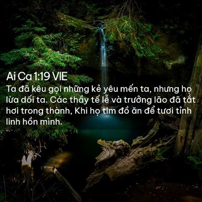 Picture 02 - Ai Ca 1:19 VIE - Ta đã kêu gọi những kẻ yêu mến ta, - Bible Verse Picture