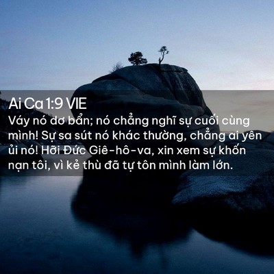 Picture 02 - Ai Ca 1:9 VIE - Váy nó dơ bẩn; nó chẳng nghĩ sự cuối - Bible Verse Picture