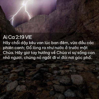 Picture 02 - Ai Ca 2:19 VIE - Hãy chổi dậy kêu van lúc ban đêm, vừa - Bible Verse Picture