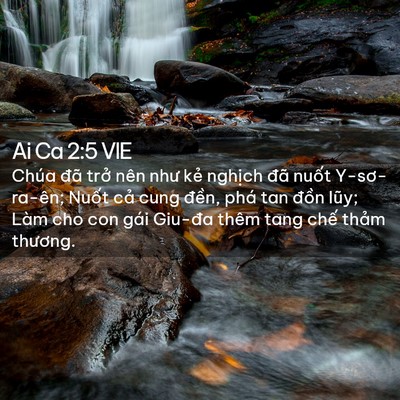 Picture 02 - Ai Ca 2:5 VIE - Chúa đã trở nên như kẻ nghịch đã - Bible Verse Picture
