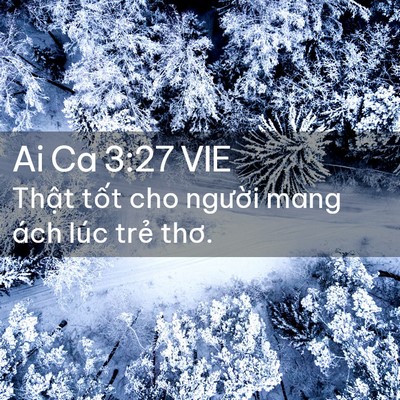 Picture 02 - Ai Ca 3:27 VIE - Thật tốt cho người mang ách lúc trẻ - Bible Verse Picture