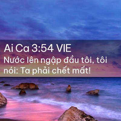 Picture 02 - Ai Ca 3:54 VIE - Nước lên ngập đầu tôi, tôi nói: Ta - Bible Verse Picture