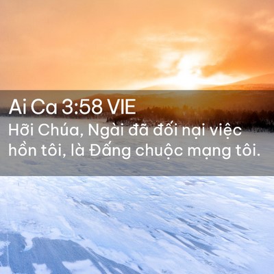 Picture 02 - Ai Ca 3:58 VIE - Hỡi Chúa, Ngài đã đối nại việc hồn - Bible Verse Picture