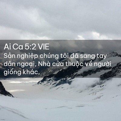 Picture 02 - Ai Ca 5:2 VIE - Sản nghiệp chúng tôi đã sang tay dân - Bible Verse Picture