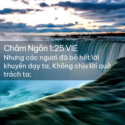 Picture 02 - Châm Ngôn 1:25 VIE - Nhưng các ngươi đã bỏ hết lời khuyên - Bible Verse Picture
