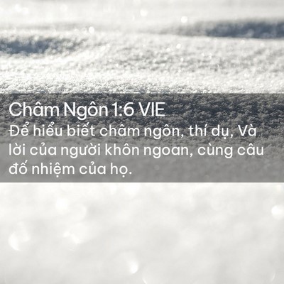Picture 02 - Châm Ngôn 1:6 VIE - Để hiểu biết châm ngôn, thí dụ, Và - Bible Verse Picture