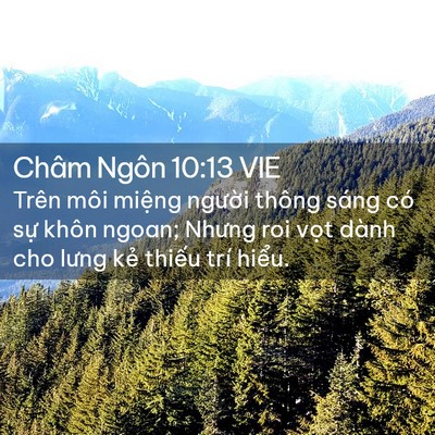 Picture 02 - Châm Ngôn 10:13 VIE - Trên môi miệng người thông sáng có sự - Bible Verse Picture