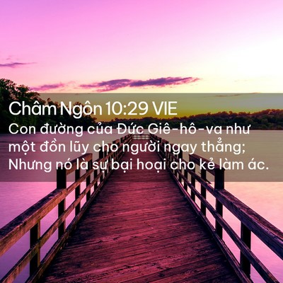 Picture 02 - Châm Ngôn 10:29 VIE - Con đường của Đức Giê-hô-va như một - Bible Verse Picture