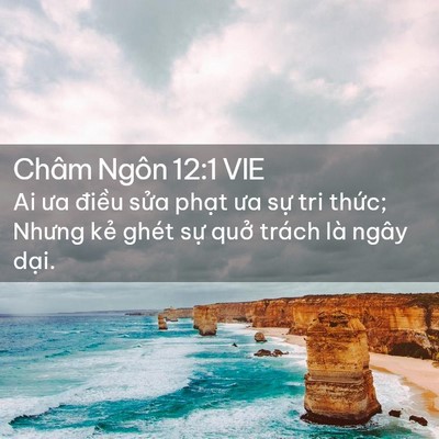 Picture 02 - Châm Ngôn 12:1 VIE - Ai ưa điều sửa phạt ưa sự tri thức; - Bible Verse Picture