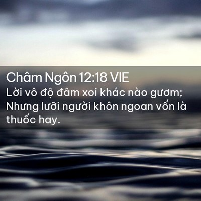 Picture 02 - Châm Ngôn 12:18 VIE - Lời vô độ đâm xoi khác nào gươm; - Bible Verse Picture