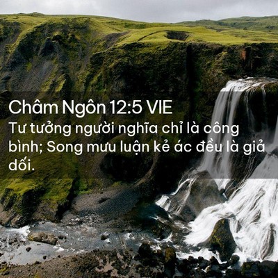 Picture 02 - Châm Ngôn 12:5 VIE - Tư tưởng người nghĩa chỉ là công - Bible Verse Picture