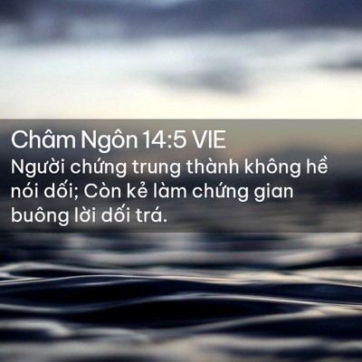 Picture 02 - Châm Ngôn 14:5 VIE - Người chứng trung thành không hề nói - Bible Verse Picture