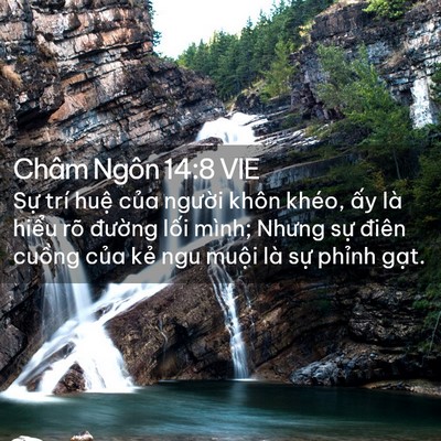 Picture 02 - Châm Ngôn 14:8 VIE - Sự trí huệ của người khôn khéo, ấy - Bible Verse Picture