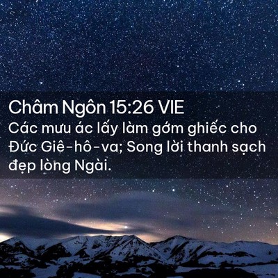 Picture 02 - Châm Ngôn 15:26 VIE - Các mưu ác lấy làm gớm ghiếc cho Đức - Bible Verse Picture