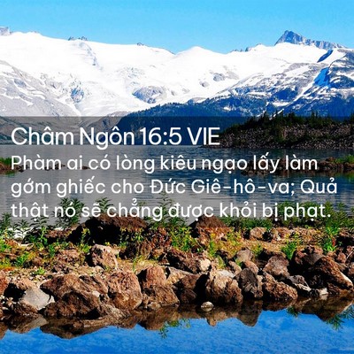 Picture 02 - Châm Ngôn 16:5 VIE - Phàm ai có lòng kiêu ngạo lấy làm gớm - Bible Verse Picture