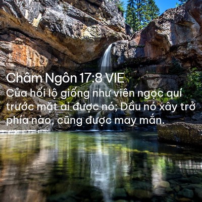 Picture 02 - Châm Ngôn 17:8 VIE - Của hối lộ giống như viên ngọc quí - Bible Verse Picture