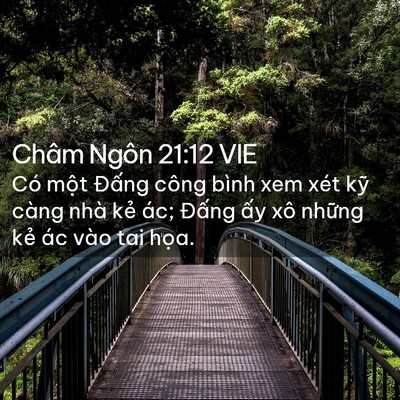 Picture 02 - Châm Ngôn 21:12 VIE - Có một Đấng công bình xem xét kỹ càng - Bible Verse Picture