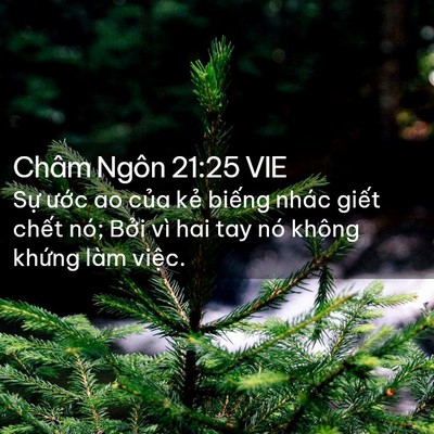 Picture 02 - Châm Ngôn 21:25 VIE - Sự ước ao của kẻ biếng nhác giết - Bible Verse Picture