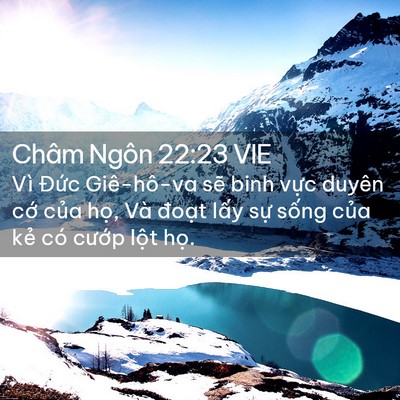 Picture 02 - Châm Ngôn 22:23 VIE - Vì Đức Giê-hô-va sẽ binh vực duyên - Bible Verse Picture