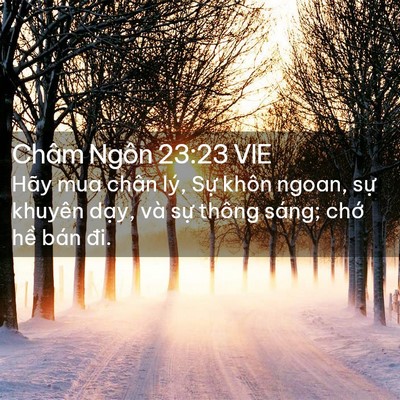 Picture 02 - Châm Ngôn 23:23 VIE - Hãy mua chân lý, Sự khôn ngoan, sự - Bible Verse Picture