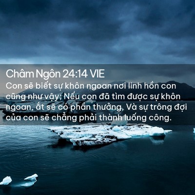 Picture 02 - Châm Ngôn 24:14 VIE - Con sẽ biết sự khôn ngoan nơi linh hồn - Bible Verse Picture