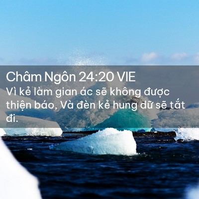 Picture 02 - Châm Ngôn 24:20 VIE - Vì kẻ làm gian ác sẽ không được - Bible Verse Picture
