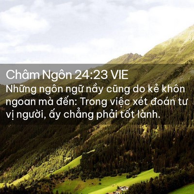 Picture 02 - Châm Ngôn 24:23 VIE - Những ngôn ngữ nầy cũng do kẻ khôn - Bible Verse Picture