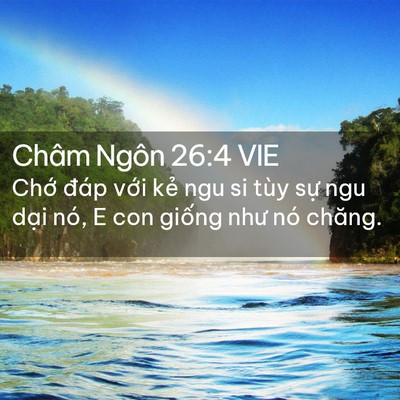 Picture 02 - Châm Ngôn 26:4 VIE - Chớ đáp với kẻ ngu si tùy sự ngu dại - Bible Verse Picture