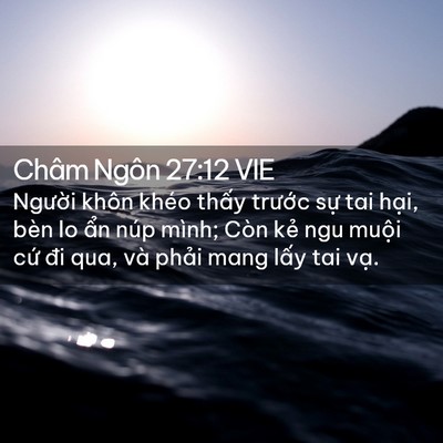 Picture 02 - Châm Ngôn 27:12 VIE - Người khôn khéo thấy trước sự tai - Bible Verse Picture