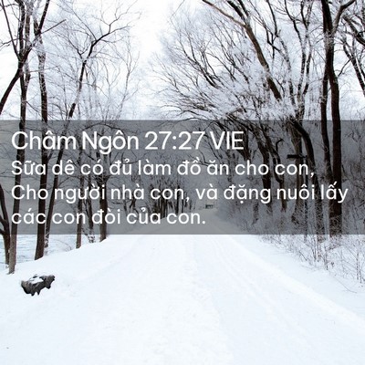 Picture 02 - Châm Ngôn 27:27 VIE - Sữa dê có đủ làm đồ ăn cho con, Cho - Bible Verse Picture