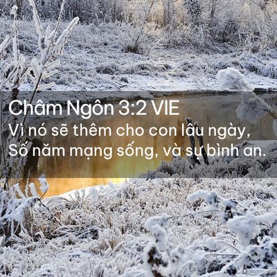 Picture 02 - Châm Ngôn 3:2 VIE - Vì nó sẽ thêm cho con lâu ngày, Số năm - Bible Verse Picture