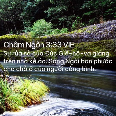 Picture 02 - Châm Ngôn 3:33 VIE - Sự rủa sả của Đức Giê-hô-va giáng - Bible Verse Picture