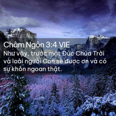 Picture 02 - Châm Ngôn 3:4 VIE - Như vậy, trước mặt Đức Chúa Trời - Bible Verse Picture