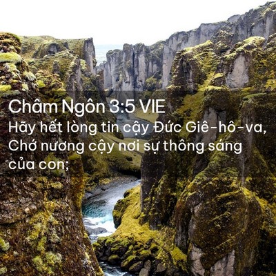 Picture 02 - Châm Ngôn 3:5 VIE - Hãy hết lòng tin cậy Đức Giê-hô-va, - Bible Verse Picture