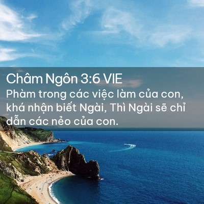 Picture 02 - Châm Ngôn 3:6 VIE - Phàm trong các việc làm của con, khá - Bible Verse Picture