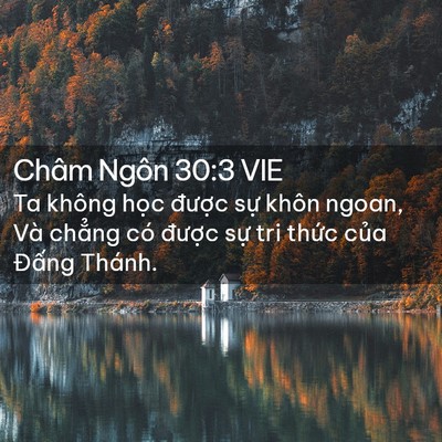 Picture 02 - Châm Ngôn 30:3 VIE - Ta không học được sự khôn ngoan, Và - Bible Verse Picture