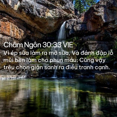 Picture 02 - Châm Ngôn 30:33 VIE - Vì ép sữa làm ra mỡ sữa, Và đánh - Bible Verse Picture