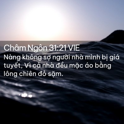 Picture 02 - Châm Ngôn 31:21 VIE - Nàng không sợ người nhà mình bị giá - Bible Verse Picture