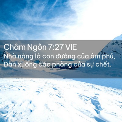 Picture 02 - Châm Ngôn 7:27 VIE - Nhà nàng là con đường của âm phủ, - Bible Verse Picture