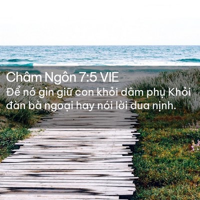 Picture 02 - Châm Ngôn 7:5 VIE - Để nó gìn giữ con khỏi dâm phụ Khỏi - Bible Verse Picture