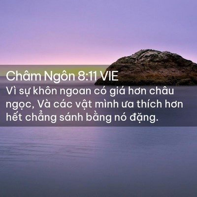 Picture 02 - Châm Ngôn 8:11 VIE - Vì sự khôn ngoan có giá hơn châu ngọc, - Bible Verse Picture