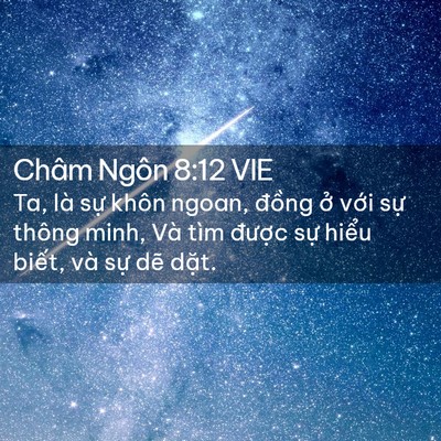 Picture 02 - Châm Ngôn 8:12 VIE - Ta, là sự khôn ngoan, đồng ở với sự - Bible Verse Picture