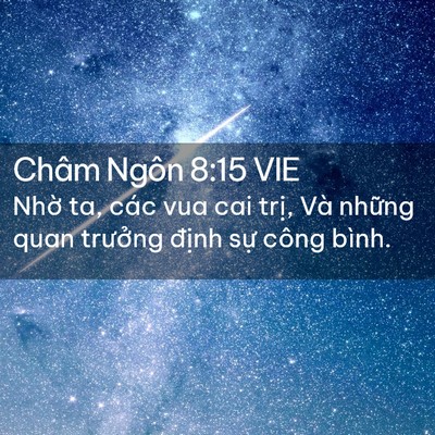 Picture 02 - Châm Ngôn 8:15 VIE - Nhờ ta, các vua cai trị, Và những quan - Bible Verse Picture