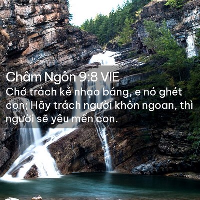 Picture 02 - Châm Ngôn 9:8 VIE - Chớ trách kẻ nhạo báng, e nó ghét con; - Bible Verse Picture