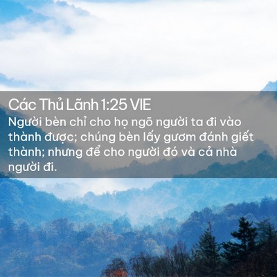 Picture 02 - Các Thủ Lãnh 1:25 VIE - Người bèn chỉ cho họ ngõ người ta đi - Bible Verse Picture